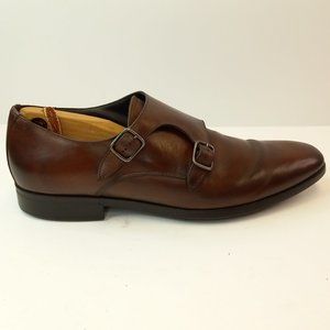 To Boot NYC Brown Leather Double Monk Strap Shoes (10 US)